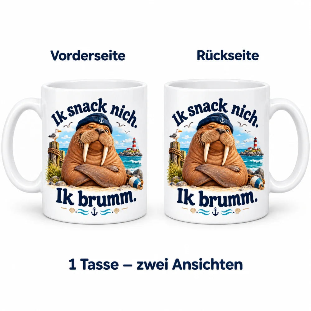 WS-Trend Walross Tasse mit lustigem Spruch Keramik 330 ml Geschenkidee - WS-Trend.de