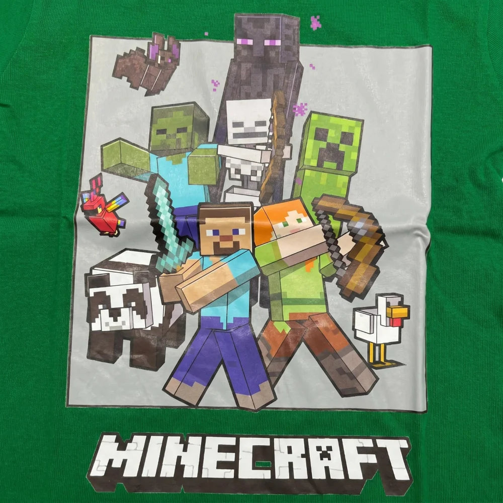 Minecraft Gamer Creeper Kinder T-Shirt Kurzarm Shirt Gr. 116-146 100% Baumwolle - WS-Trend.de