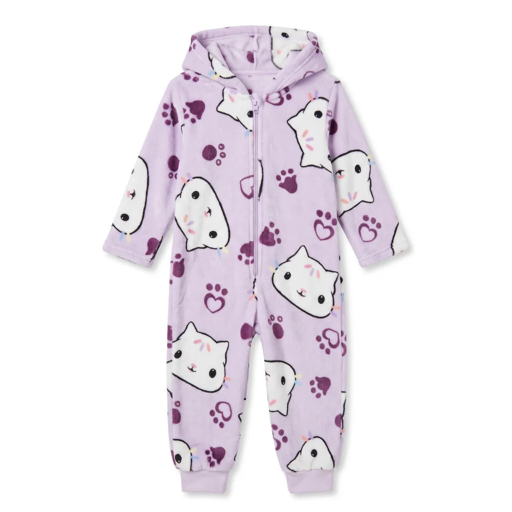 Gabbys Dollhouse Mädchen Coral-Fleece Einteiler Schlafanzug Gr. 98-128 - WS-Trend.de