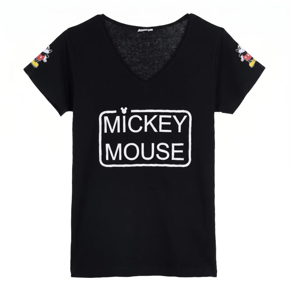 Print-Shirt Disney Mickey Maus Damen kurzarm Shirt T-Shirt Gr. S-XL 100% Baumwolle - WS-Trend.de