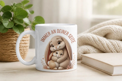 Immer an deiner Seite Tasse 325 ml Keramik Tiermotiv Geschenkidee Bunt - WS-Trend.de