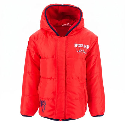 Marvel Spiderman Kinder Winterjacke Jungen Jacke mit Kapuze Gr. 98 bis 128 - WS-Trend.de