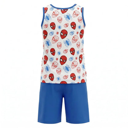Marvel Spiderman Kinder ärmellos Schlafanzug Pyjama Nachtwäsche 104 - 134 - WS-Trend.de