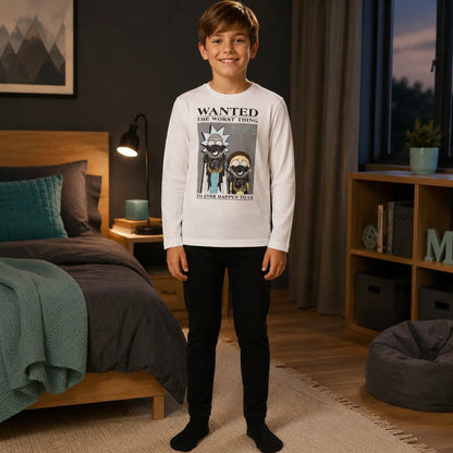 Schlafanzug Rick and Morty Kinder Jugend langarm Pyjama - WS-Trend.de