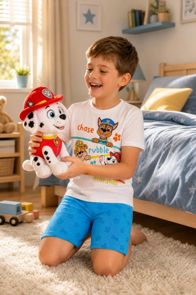 Paw Patrol Chase Kinder Jungen Schlafanzug Pyjama kurz Nachtwäsche 98-128 - WS-Trend.de