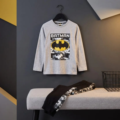 Schlafanzug DC Comics Batman Jungen Kinder lang Pyjama Gr. 134-140 - WS-Trend.de