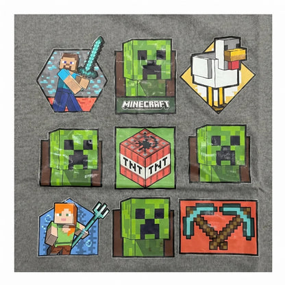 Minecraft Gamer Creeper Kinder T-Shirt Kurzarm Shirt Baumwolle 116 bis 146 - WS-Trend.de