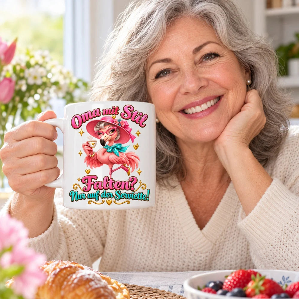 WS-Trend Flamingooma Tasse 330 ml Geschenk für Oma mit lustigem Spruch - WS-Trend.de