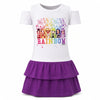 Rainbow High Mädchen Kinder Sommerkleid kurzes Kleid 104 -110 Baumwolle