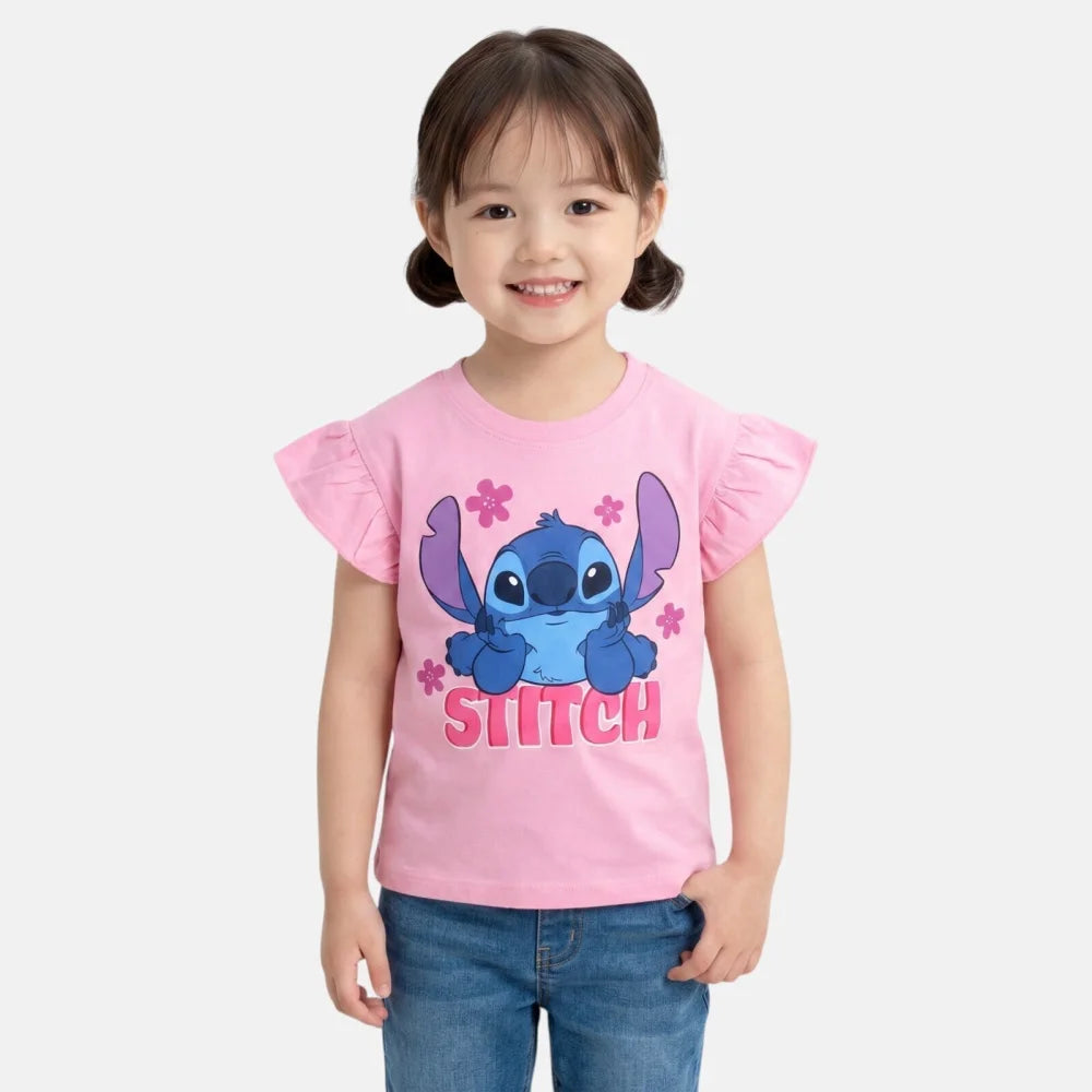 Disney Stitch Kinder Mädchen T-Shirt Kurzarm Shirt Gr. 98 bis 128 Baumwolle - WS-Trend.de