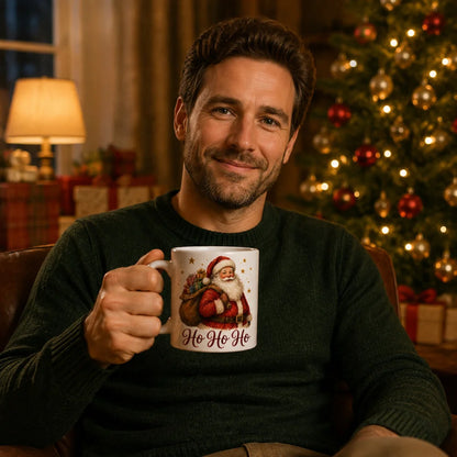 Weihnachtsmann Weihnachtstasse - Geschenk zu Weihnachten - weiß 330 ml - WS-Trend.de