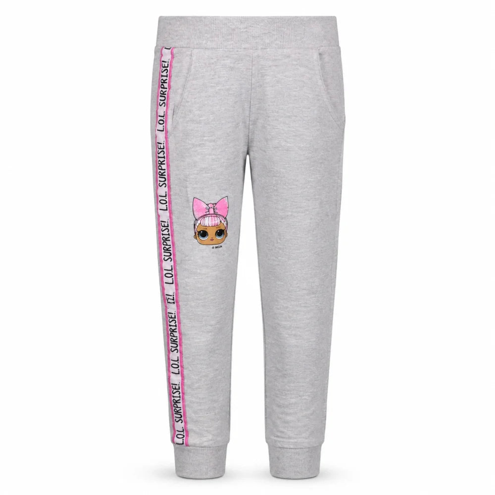 LOL Surprise Kinder Jogginghose Hose Freizeithose Mädchen Grau Rosa Gr. 104-110 - WS-Trend.de