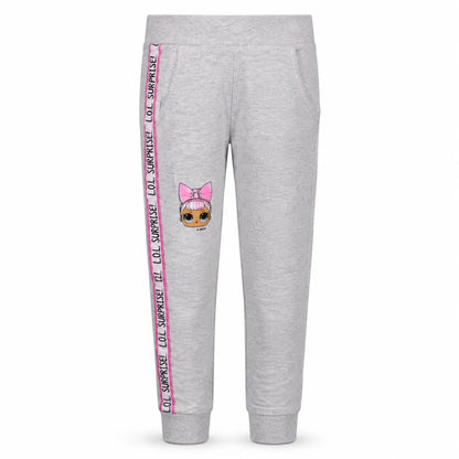 LOL Surprise Kinder Jogginghose Hose Freizeithose Mädchen Grau Rosa Gr. 104-110 - WS-Trend.de