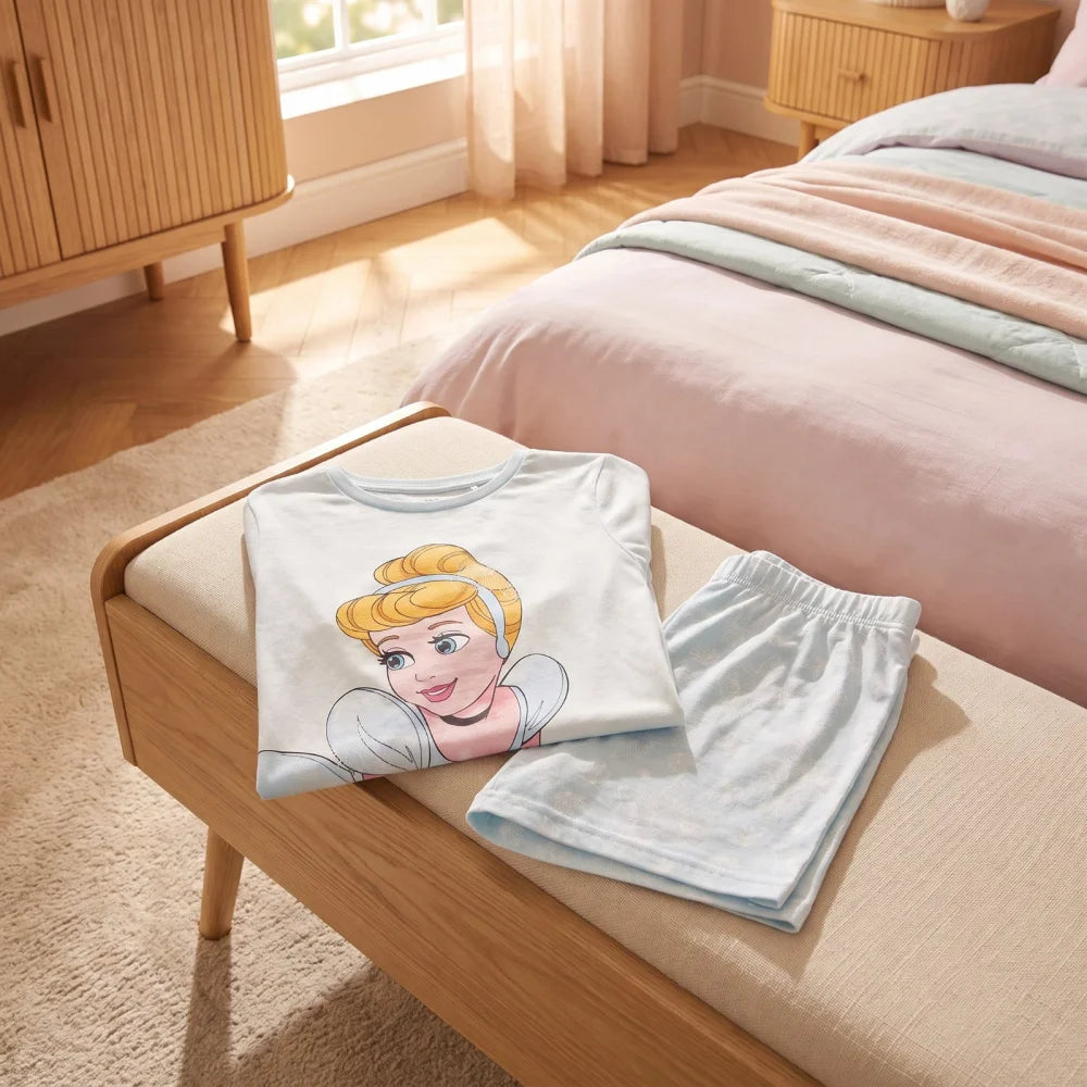 Disney Cinderella Rapunzel Kinder Schlafanzug Pyjama Gr. 92-128 100% Baumwolle - WS-Trend.de