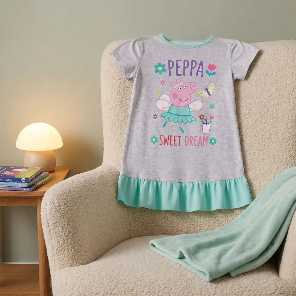 Peppa Wutz Kinder Mädchen Schlafshirt Schlafoberteil Gr. 92-116 - WS-Trend.de