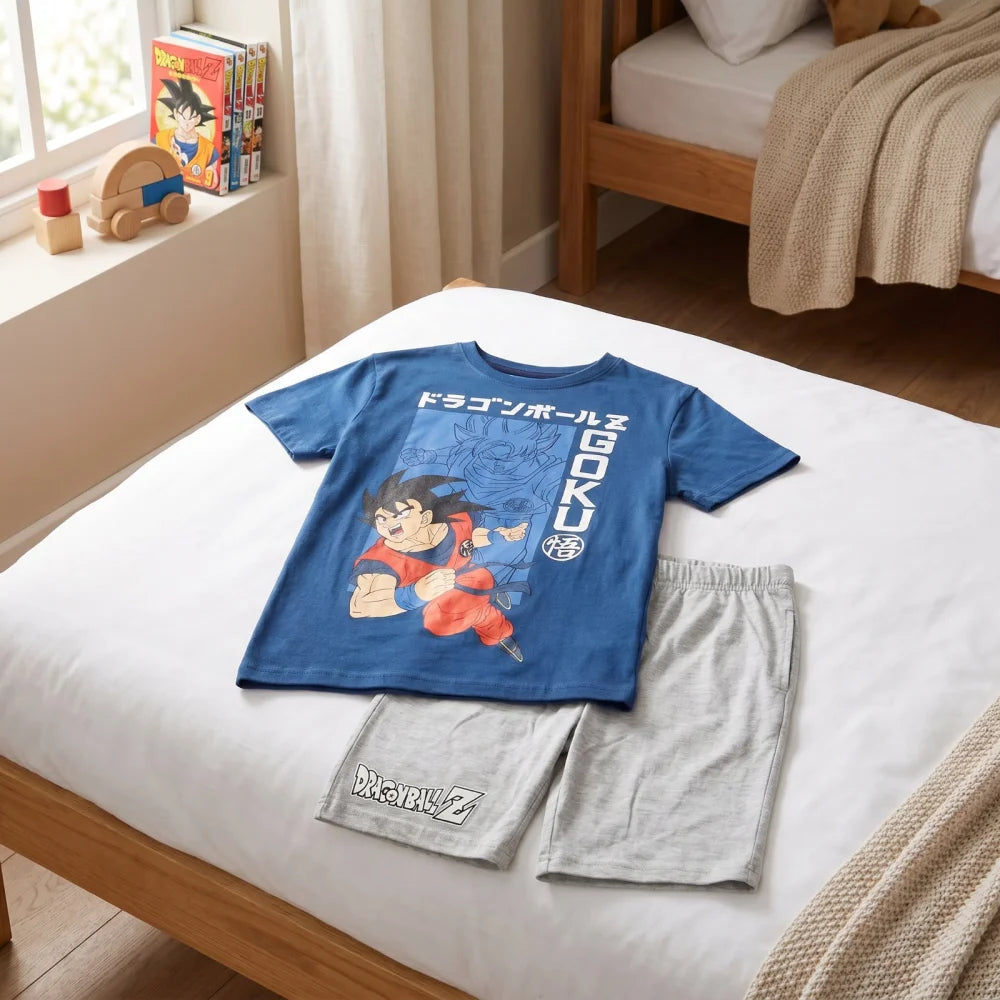 Anime Dragon Ball Goku Kinder Schlafanzug Pyjama Shirt Shorts Gr.116-152 - WS-Trend.de