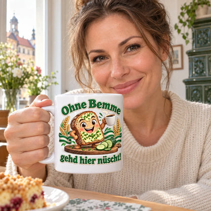 WS-Trend Bemme Kaffeetasse sächsischer Spruch Keramik 330 ml fürs Büro - WS-Trend.de