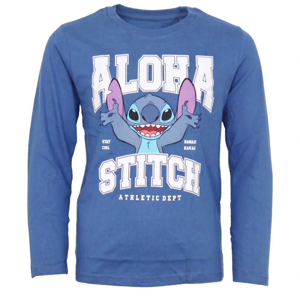 Print-Shirt Disney Lilo und Stitch Kinder Jungen Langarmshirt Shirt Gr. 98-110 - WS-Trend.de
