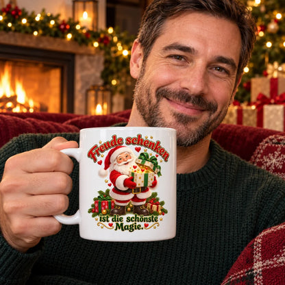 WS-Trend Freude schenken Weihnachtsmann Tasse 330 ml festlich bedruckt - WS-Trend.de
