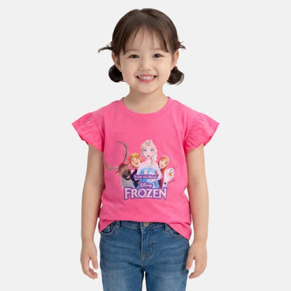 Disney Die Eiskönigin Kinder Mädchen T-Shirt Kurzarm Shirt Gr. 98-128 Baumwolle - WS-Trend.de