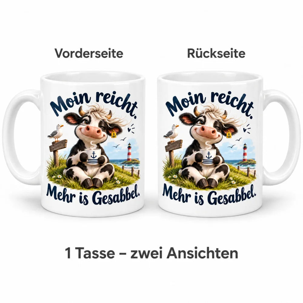 WS-Trend Küstenkuh Tasse lustiger Spruch Keramik 330 ml für Kaffeefans - WS-Trend.de