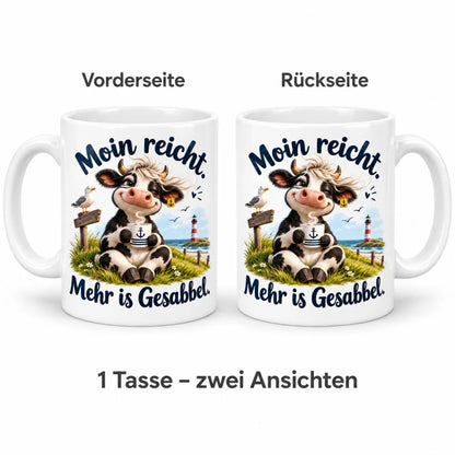 WS-Trend Küstenkuh Tasse lustiger Spruch Keramik 330 ml für Kaffeefans - WS-Trend.de