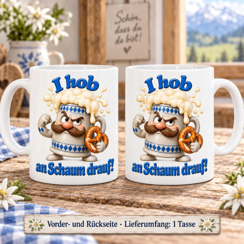 WS-Trend Bierkrug Tasse bayerischer Spruch Keramik 330 ml Geschenkidee - WS-Trend.de