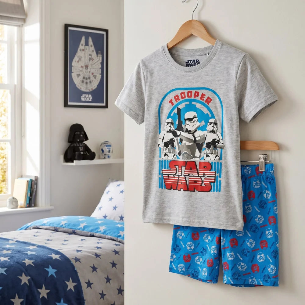 Star Wars Strom Trooper Jungen Kinder kurzarm Pyjama Schlafanzug 98-110 - WS-Trend.de