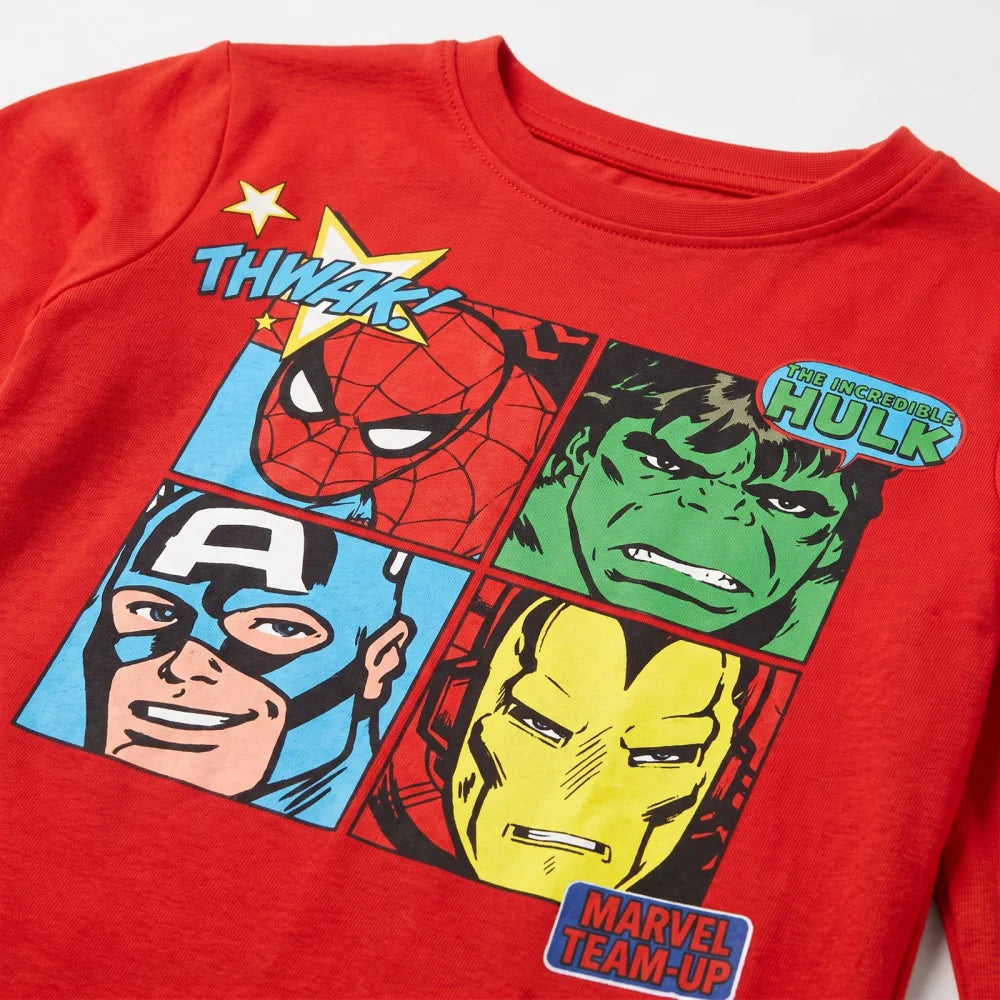 Marvel Avengers Kinder Jungen Schlafanzug Pyjama lang Sleepwear Gr. 104 - WS-Trend.de