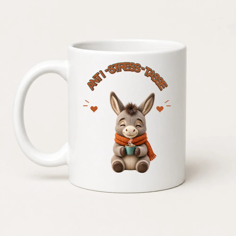 Anti-Stress-Tasse Esel 325 ml Keramik Kaffeebecher Geschenk - WS-Trend.de