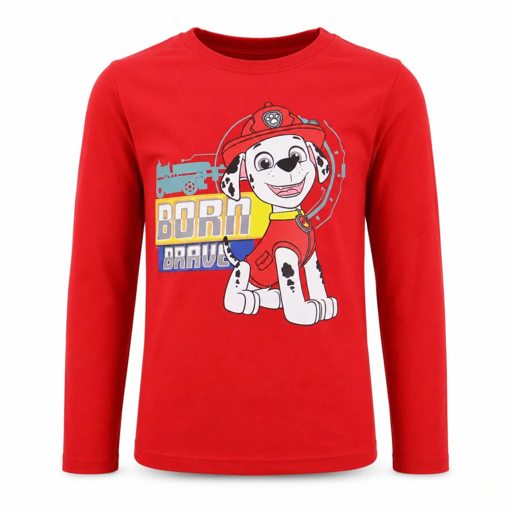 Paw Patrol Jungen Kinder langarm Shirt Marshall 100% Baumwolle - WS-Trend.de