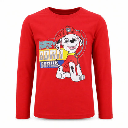 Paw Patrol Jungen Kinder langarm Shirt Marshall 100% Baumwolle - WS-Trend.de