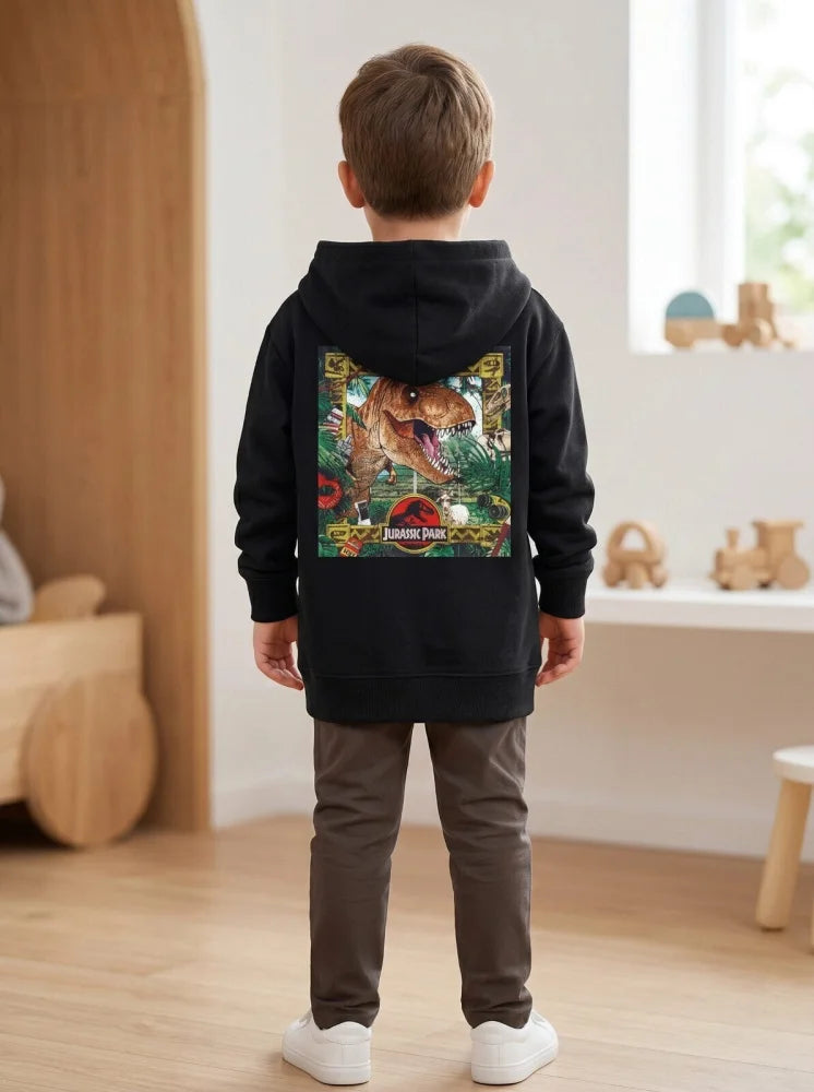 Kapuzenpullover Jurassic Park T-Rex Kinder Jungen Kapuzen Hoodie Pullover Gr. 104 - WS-Trend.de
