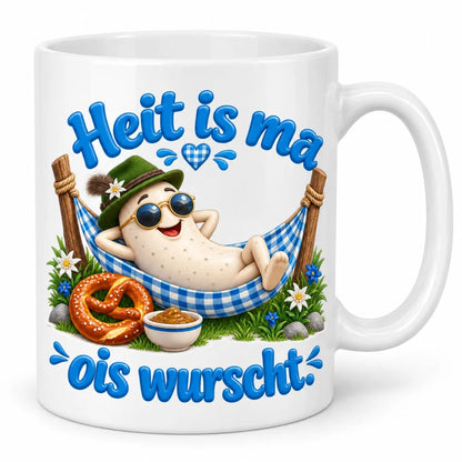 WS-Trend Weißwurst Becher mit bayerischem Spruch Keramik 330 ml lustig - WS-Trend.de