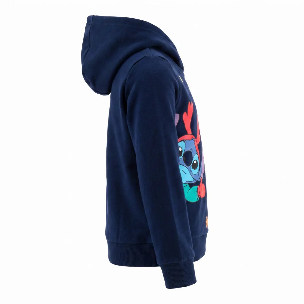 Disney Stitch Weihnachts-Hoodie für Jungen Blau oder Weiß Größen 98–128 - WS-Trend.de