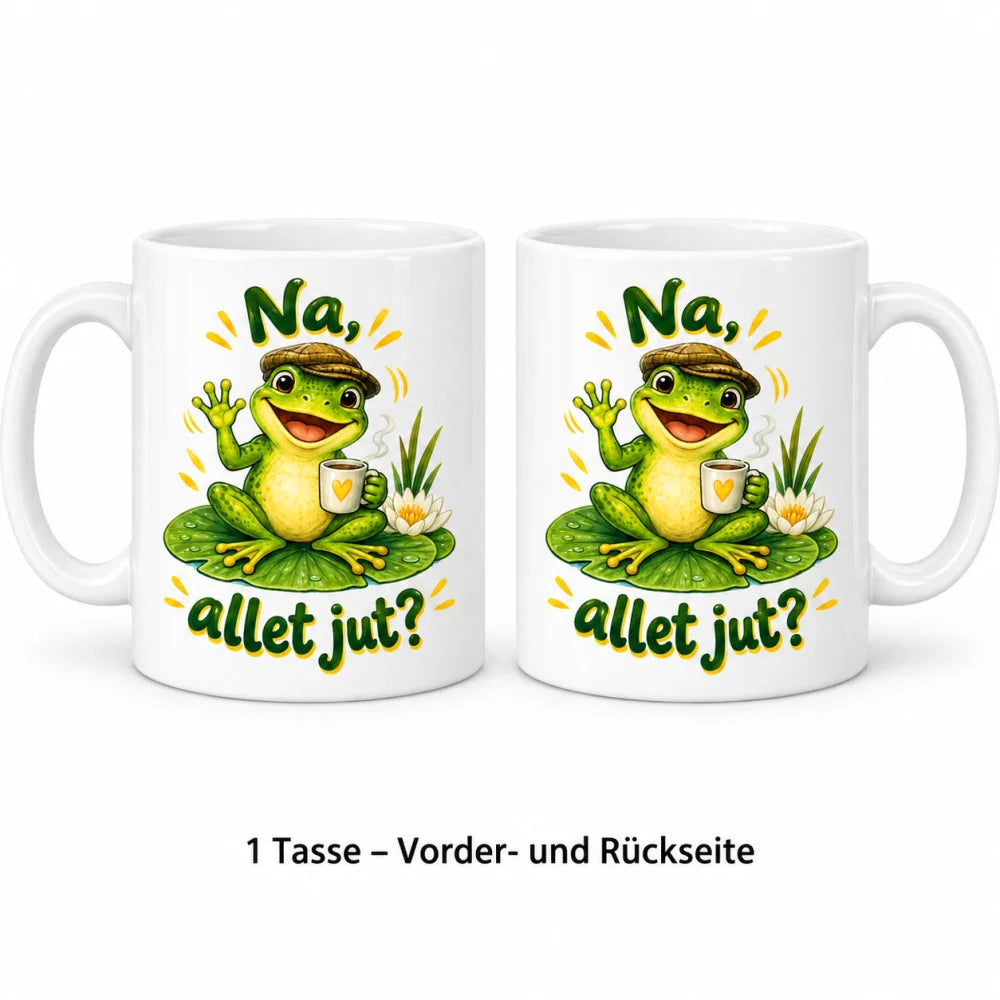 WS-Trend Berliner Frosch Tasse mit Spruch Keramik 330 ml Geschenktasse - WS-Trend.de
