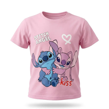 Disney Stitch Kinder Mädchen T-Shirt Kurzarm Shirt Gr. 98 bis 128 Baumwolle - WS-Trend.de