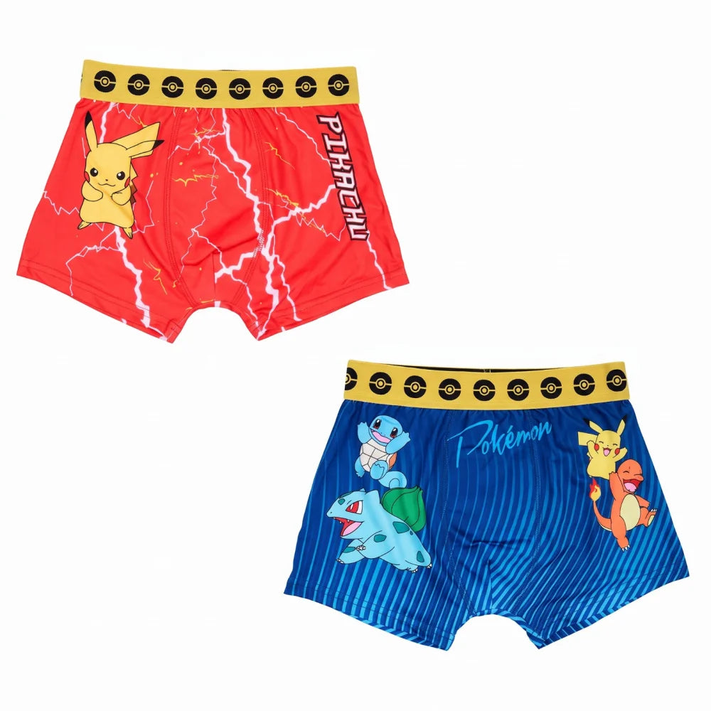 Pokemon Pikachu Jungen Boxershorts Unterhosen 2er-Pack Gr. 128-158 - WS-Trend.de