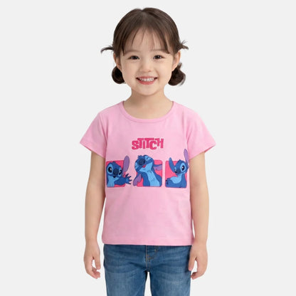 Disney Stitch Kinder Mädchen T-Shirt Kurzarm Shirt Gr. 98 bis 128 Baumwolle - WS-Trend.de