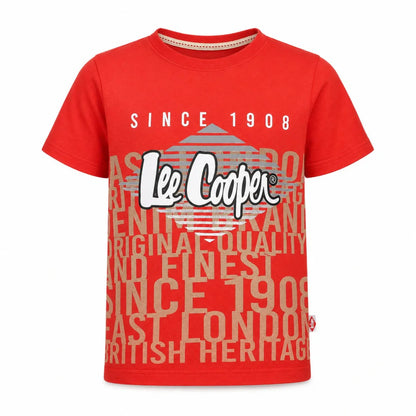 Lee Cooper Kinder Jungen T-Shirt Kurzarm Shirt 104-152 - 100% Baumwolle - WS-Trend.de