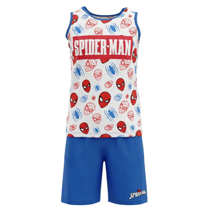 Marvel Spiderman Kinder ärmellos Schlafanzug Pyjama Nachtwäsche 104 - 134 - WS-Trend.de