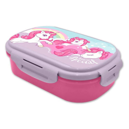 Sweet Einhorn Unicorn 2tlg. Lunch Set Brotdose plus Göffel Gabel Löffel - WS-Trend.de