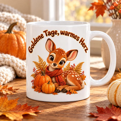 WS-Trend Herbst Tasse Rehkitz mit Spruch Keramik 330 ml - WS-Trend.de