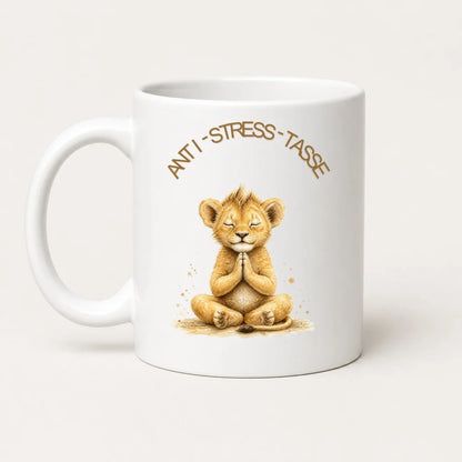 Anti-Stress-Tasse Löwenjunges Aquarell 325 ml Keramik Geschenk - WS-Trend.de