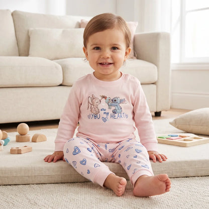 Disney Stitch Angel Baby Langarm-Pyjama Shirt und Hose Gr. 74-98 - WS-Trend.de