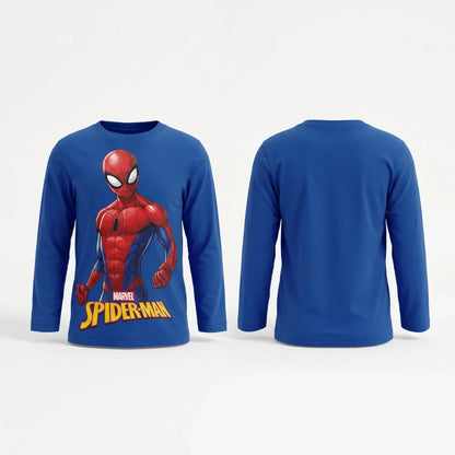 Marvel Spider-Man Jungen Langarmshirt Baumwolle Dunkelblau oder Hellblau 98–128 - WS-Trend.de