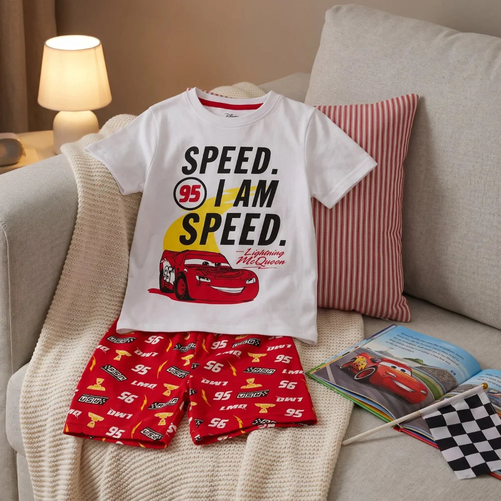 Disney Cars 3 Lightning McQueen Kinder kurzarm Pyjama Schlafanzug 98-128 - WS-Trend.de