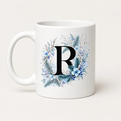 Winter Tasse A-Z Buchstaben 325 ml Keramik Geschenkidee personalisiert - WS-Trend.de