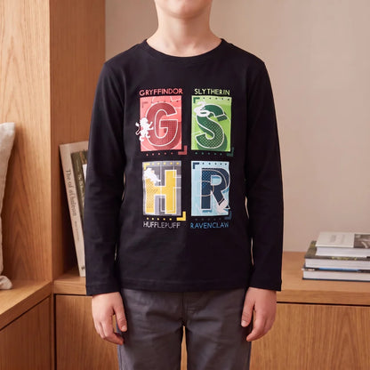 Harry Potter Hogwarts Gryffindor Jungen langarm T-Shirt Shirt Gr. 104-134 - WS-Trend.de
