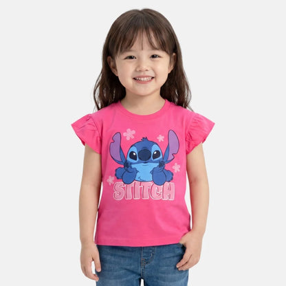 Disney Stitch Kinder Mädchen T-Shirt Kurzarm Shirt Gr. 98 bis 128 Baumwolle - WS-Trend.de